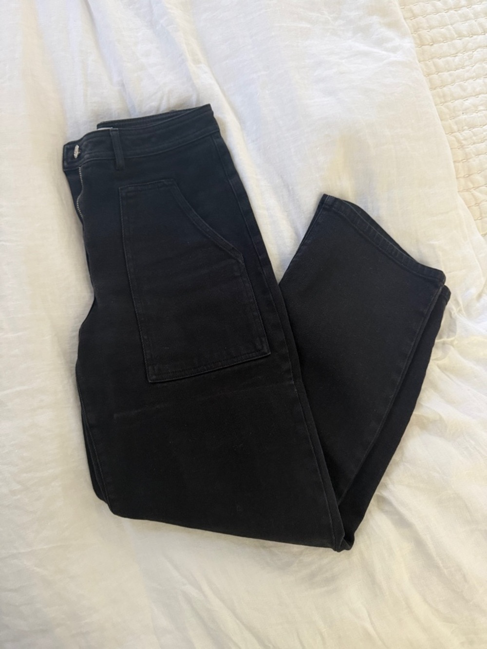 Wilfred Black High-Rise Straight Jeans